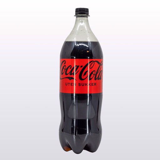 Bilde av en 1,5-liters flaske Coca-Cola Zero – sukkerfri brus med den klassiske Coca-Cola-smaken, frisk og fyldig.