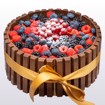 Bilde av Sjokoladekjeks kake – en sprø og seig kake laget med sjokoladebiter.