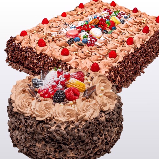 Bilde av Sjokoladekrem kake – en saftig kake med silkemyk sjokoladekrem.