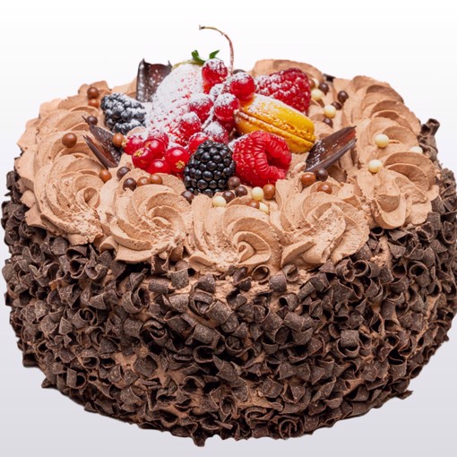 Bilde av Sjokoladekrem kake 10 biter – en saftig kake med silkemyk sjokoladekrem.