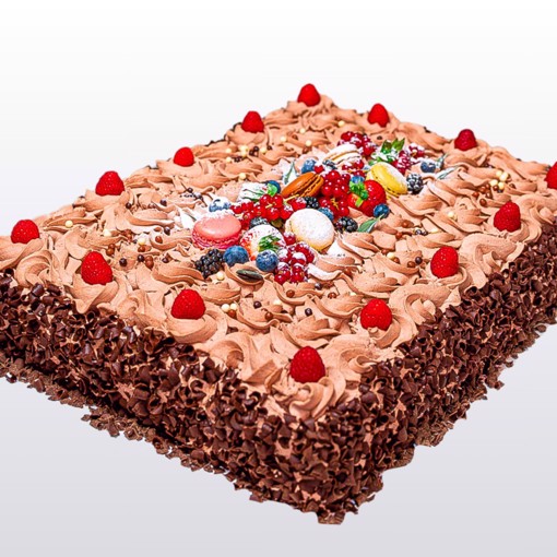 Bilde av Sjokoladekrem kake 70 biter – en saftig kake med silkemyk sjokoladekrem.
