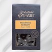 Bilde av Drasjerte Hasselnøtter fra Sjokoladekompaniet – sprø, ristede hasselnøtter overtrukket med sjokolade og et hint av salt lakrispulver. En smakfull balanse mellom søtt, salt og nøtteaktig!
